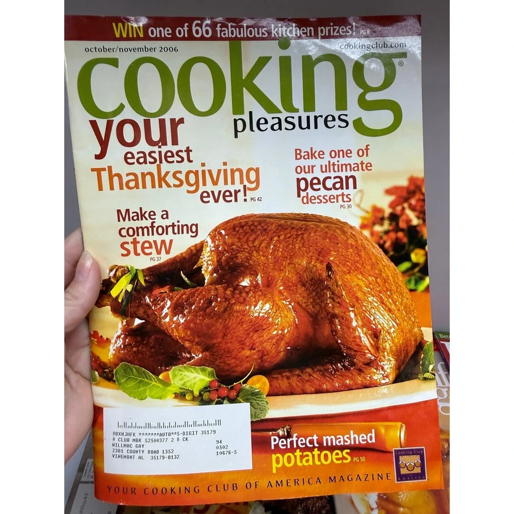 Vintage Cooking Magazine Lot 11 Cooking Pleasures Food & Wine Gourmet 2005-2008